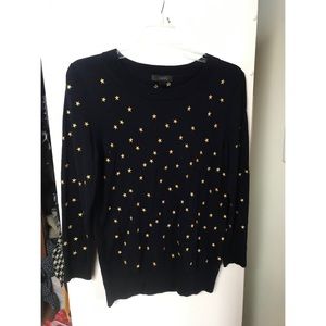 Size small J Crew navy pullover sweater with stars